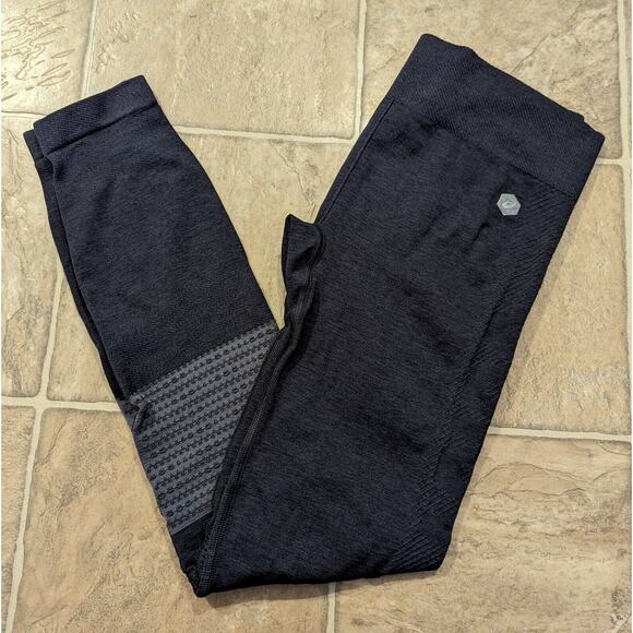 ASICS Women's SZ M Seamless Tight Dark Grey Running Lightweight Leggings D5 - Picture 1 of 6